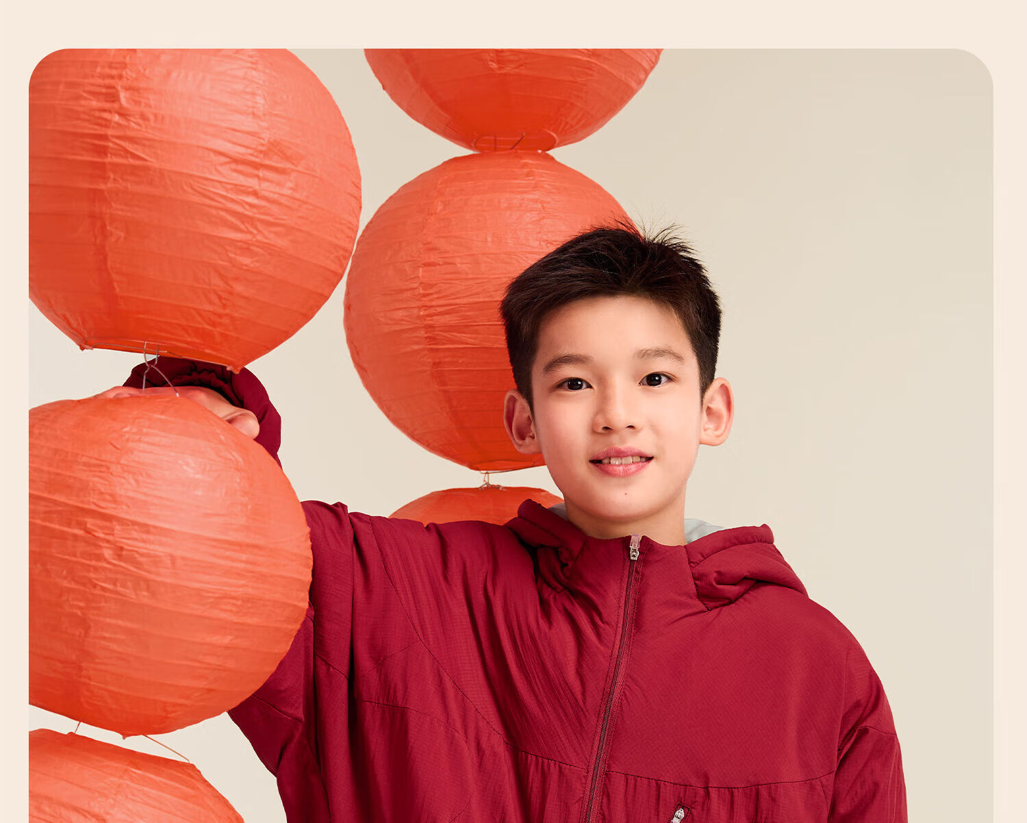 Zuo Xi Boys Red Cotton Jacket 2025 New Children's Snowy Cotton Padded Coat New Year Style Red 170 28